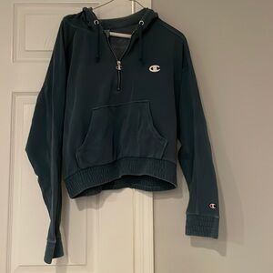 Blue Champion Quarter Zip Hoodie